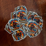 Good Vibes Surfing Pirate Sticker